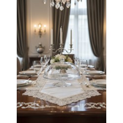 Tortera Vidrio Labrada c/tapa campana 29cm - 8