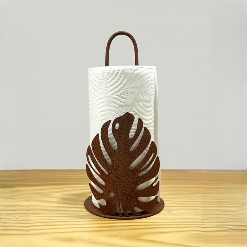 Portarollo monstera para rollo de servilletas oxido vintage - 1