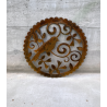 Mandala pajarito 60cm chapa oxido para colgar - 1