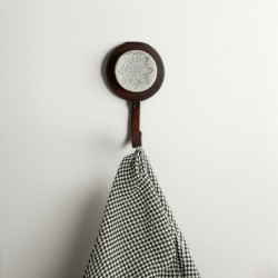 Perchero individual chapa oxido con ceramica - 2