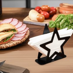 Servilletero forma estrella negro navidad - 1