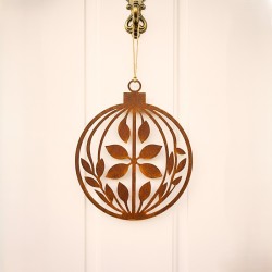 Figura esfera colgante 30cm. calada navidad - 1