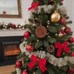 Figura colgante esfera bastón navidad