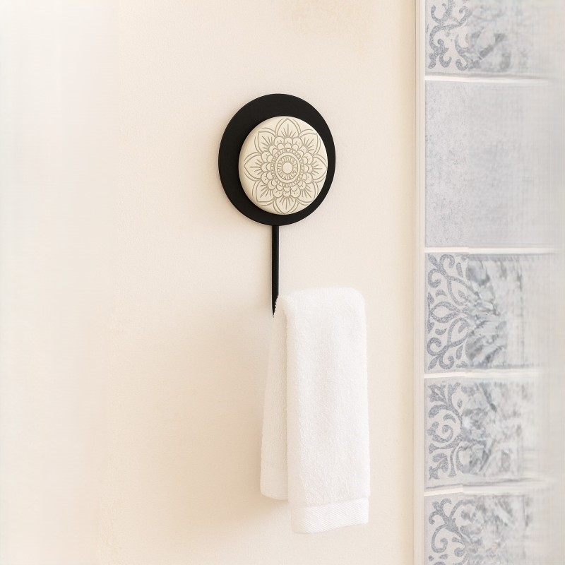 Perchero hierro pieza cerámica - 1