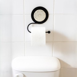 Porta papel higiénico hierro pieza cerámica - 1