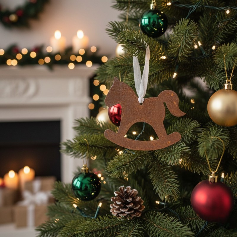 Figura colgante Caballitos navidad - 1