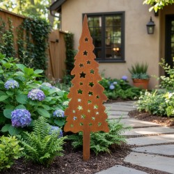 Pincho Pino arbolito de navidad 60cm oxido - 1