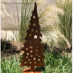 Pino arbolito de navidad 40cm Apoyo chapa oxido - 3