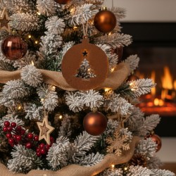 Figura colgante esfera pino navidad - 2