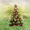 Pino arbolito navidad estrellas 50cm Apoyo chapa oxido - 2