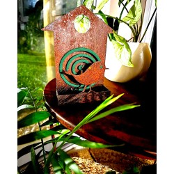 Porta espiral casita pajarito oxido - 5