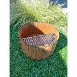 Fogonero 60cm Oxido + parrilla desmontable - 2