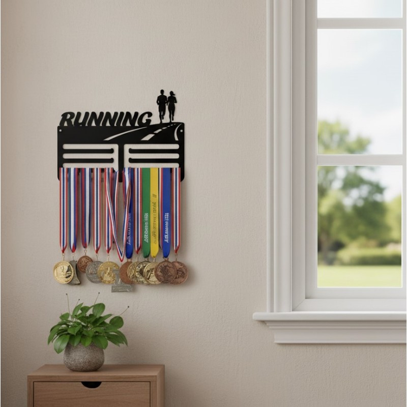 Medallero running chapa negro - 1