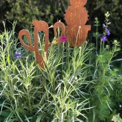 Pincho tutor Cactus chapa oxido - 2