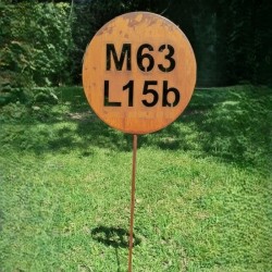 Pincho tutor numeración casa chapa numero oxido - 2