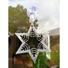 Estrella frosty metálica plata colgante con ventosa-2-chapadeco.com