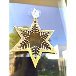 Estrella frosty metálica bronce colgante con ventosa-2-chapadeco.com