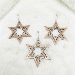 Set x3 estrellas frosty metálica bronce colgante ventosa - 1