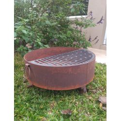 Fogonero 60cm + parrilla desmontable Oxido-2-chapadeco.com