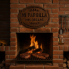 Cartel oxidado de chapa MI PARRILLA MIS REGLAS - 1