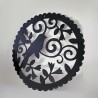 Mandala pajarito 60cm chapa color negro para colgar - 1