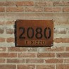 Cartel calle y numero oxidado real 20x30cm - 1
