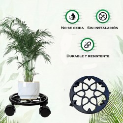 Base con ruedita para macetas aluminio - 2