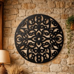 Mandala Morocco 60cm chapa negro - 1