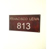 Cartel calle y numero oxidado real 20x30cm - 3