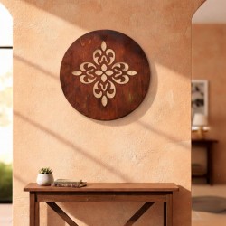 Mandala 60 cm chapa oxido para colgar - 1