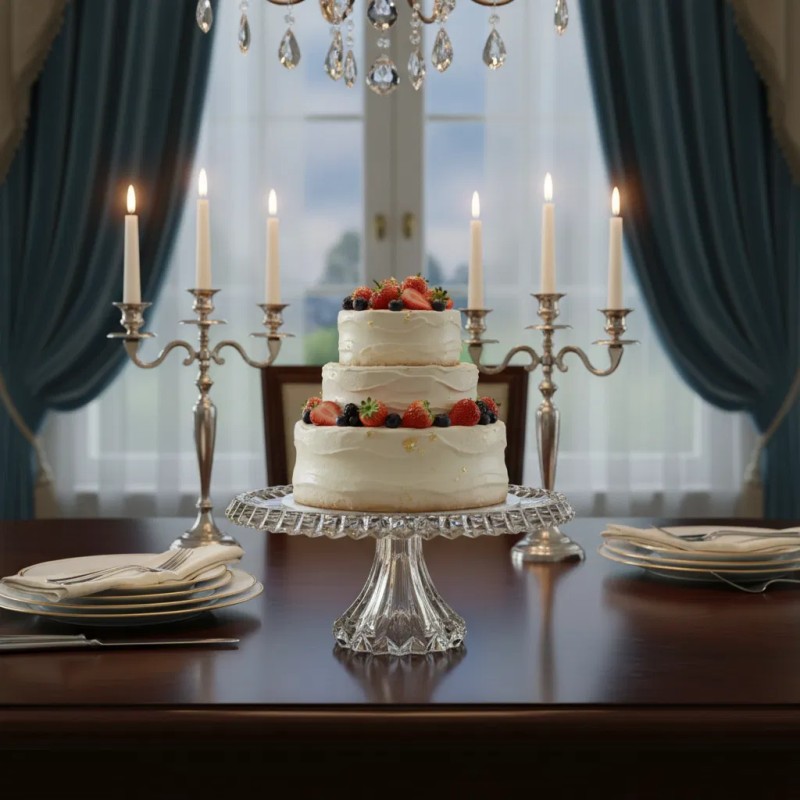 Tortera de Vidrio Labrada Transparente 27cm - 1