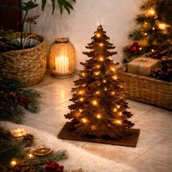 Escenario 3 pinos arbolito navidad chapa oxido - 1