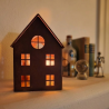 Casita chica chapa decorativa fanal porta vela oxido - 2