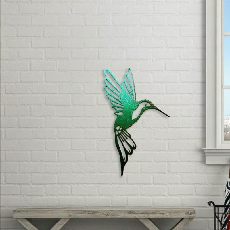 Colibri verde texturado 35x15 - 1