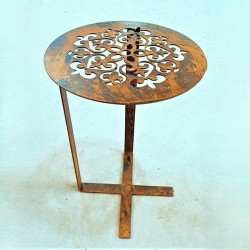 Mesa de arrime calada oxido multifunción 40cm - 2