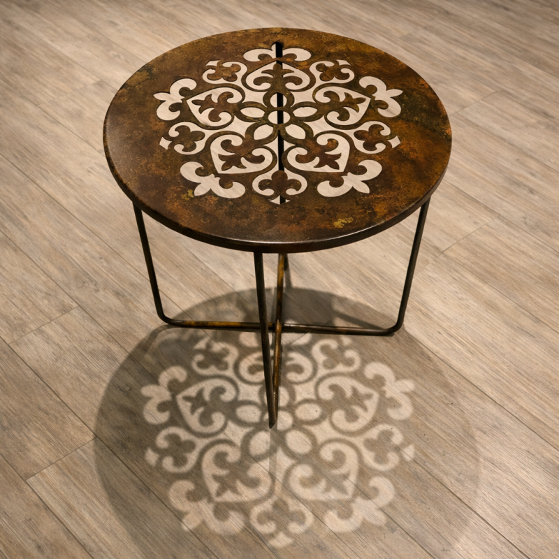 Mesa ratona oxido interior/exterior 60 Cm mandala - 1