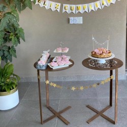 Mesa de arrime multifunción acabado oxido - 5