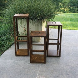 Set fanales x 3 tamaños chapa oxido - 2