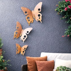 Set x3 mariposas agujero decorativas figuras pared - 1