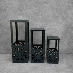 Set x3 fanales calados color NEGRO - 2