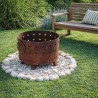 Fogonero hierro circular 50cm oxido - 1