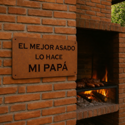 Cartel de chapa EL MEJOR ASADO - 1
