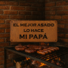 Cartel de chapa EL MEJOR ASADO - 3