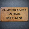 Cartel de chapa EL MEJOR ASADO - 1