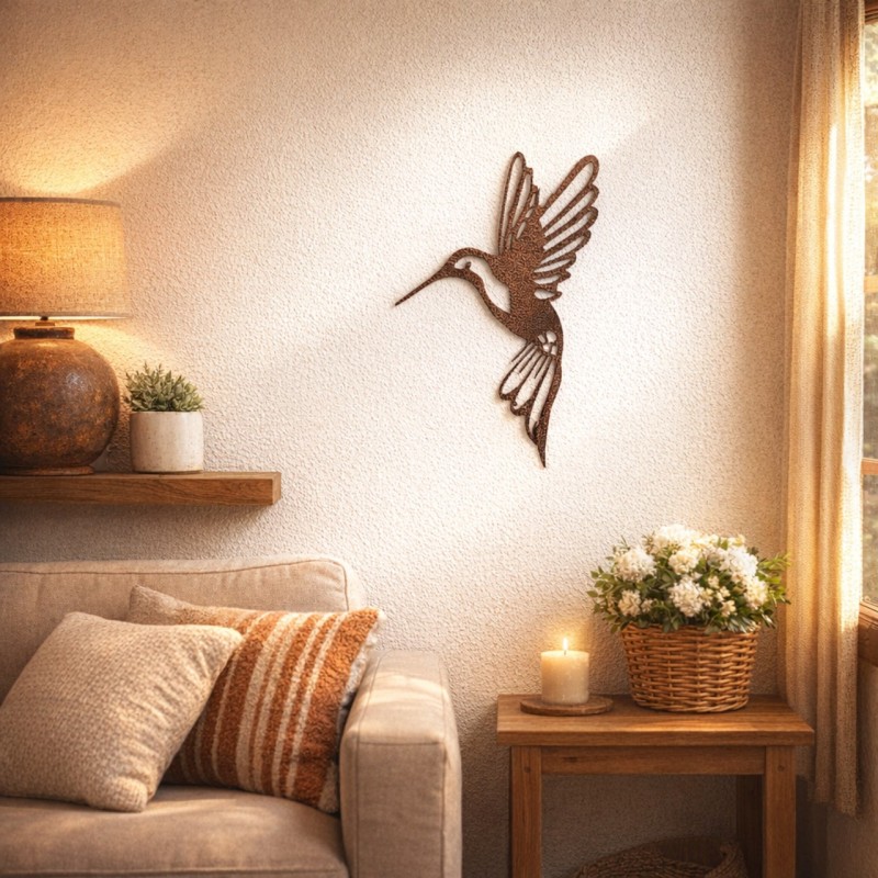 Colibri ocre texturado 35x15 - 1