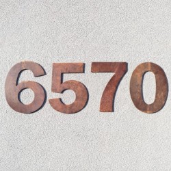 Numero individual 1 digito casa chapa oxido - 1