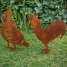 Set gallo + gallina chapa oxido - 1