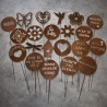 PACK x12 Pinchos tutores chapa oxido - 2