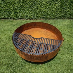 Fogonero hierro 96cm ÓXIDO + media parrilla - 1