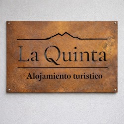 Cartel calado oxidado personalizado - 3